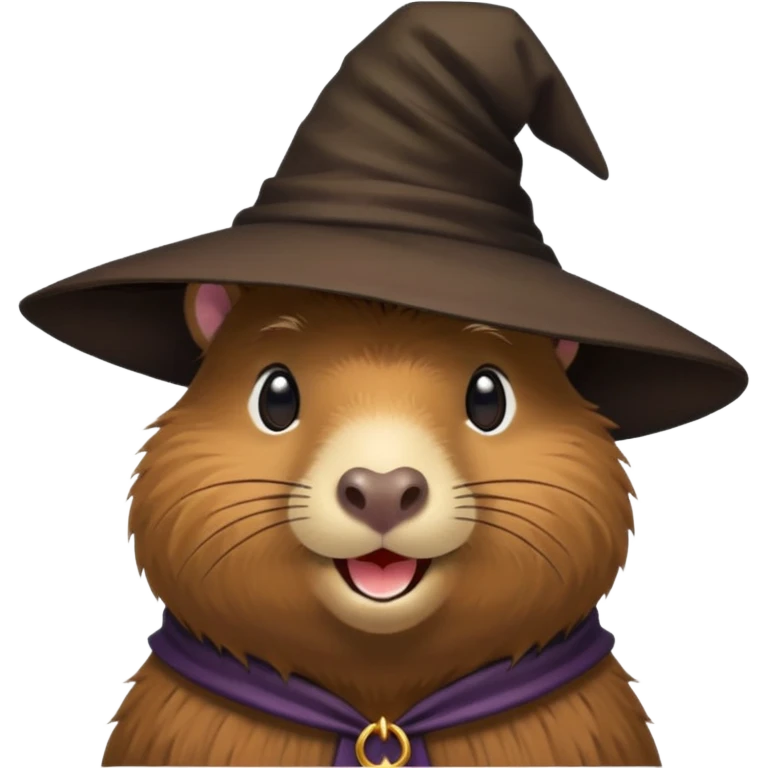 A capybara wearing a witch hat emoji