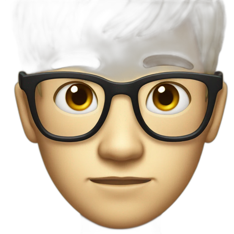 nerd with pimples emoji