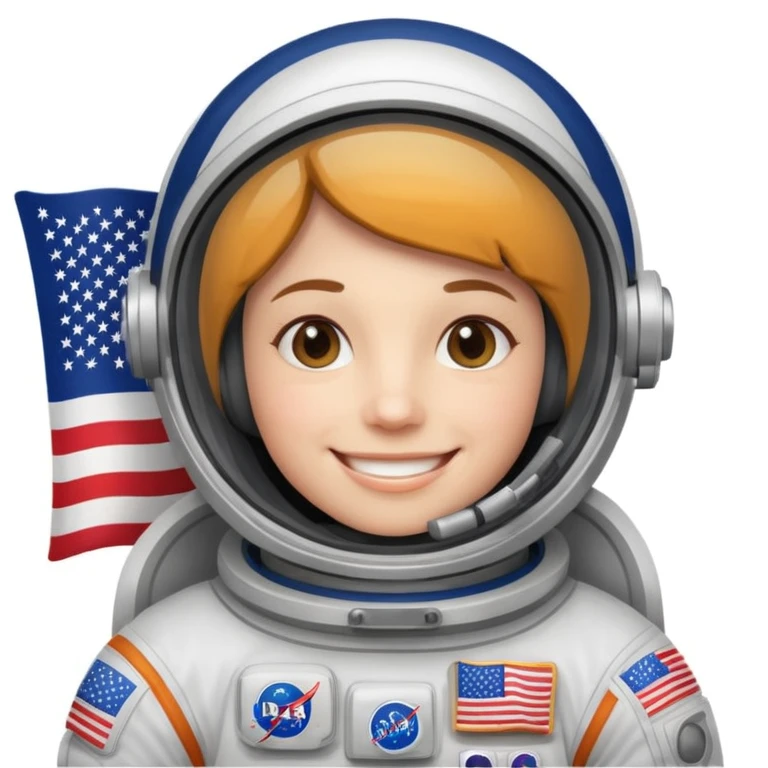 astronaut us flag emoji