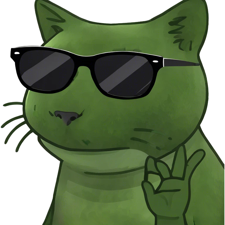 Cat with sunglasses emoji