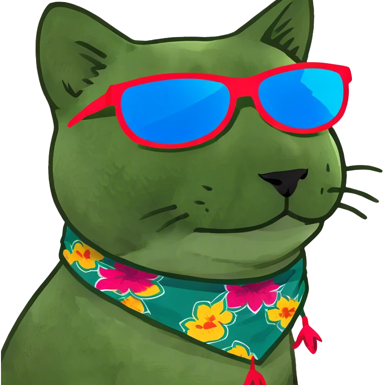 Cat with sunglasses emoji