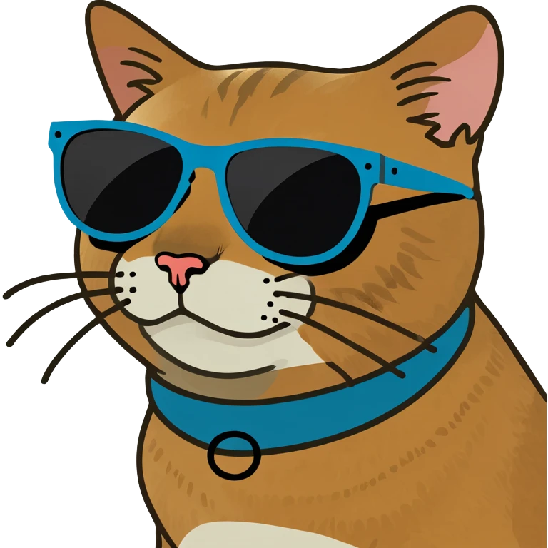 Cat with sunglasses emoji