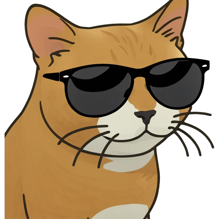 Cat with sunglasses emoji