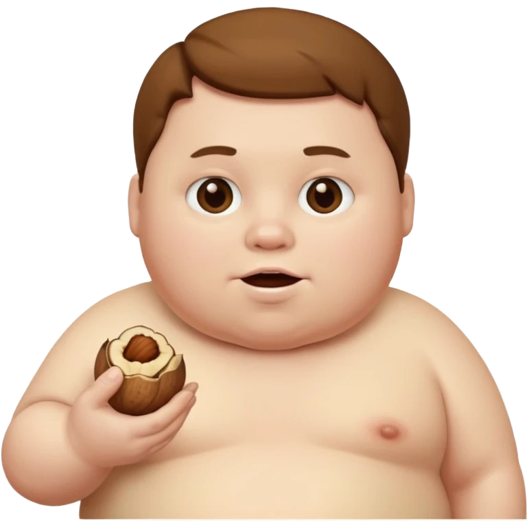 fat boy with a nut emoji