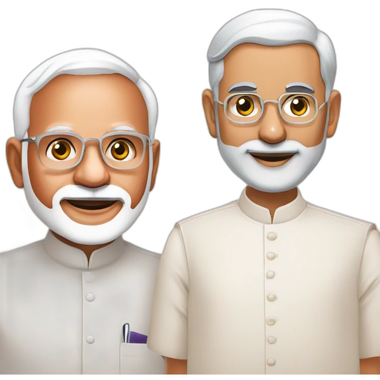 Narendra Modi and Rahul gandi ka jhagada emoji