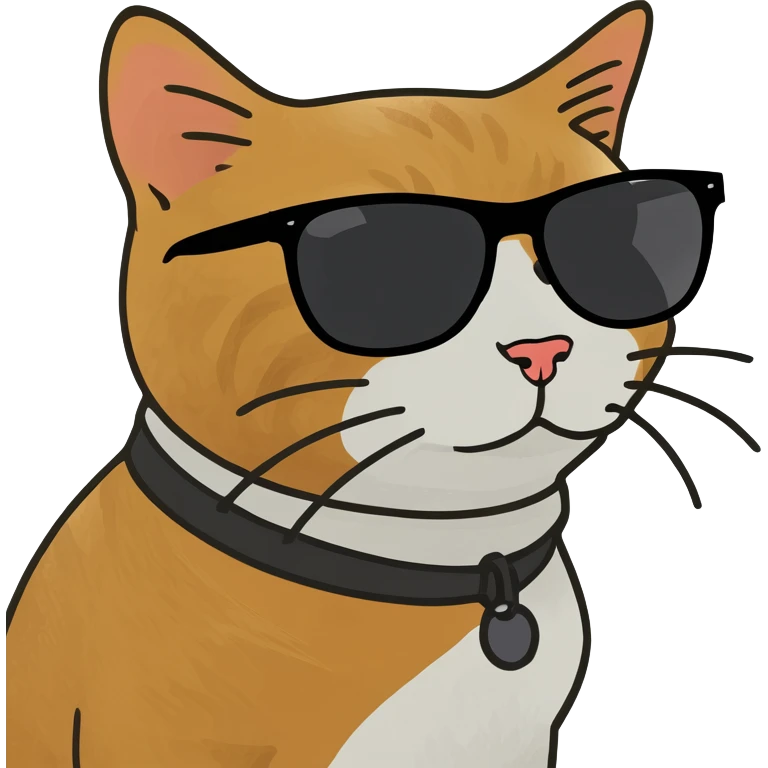 Cat with sunglasses emoji