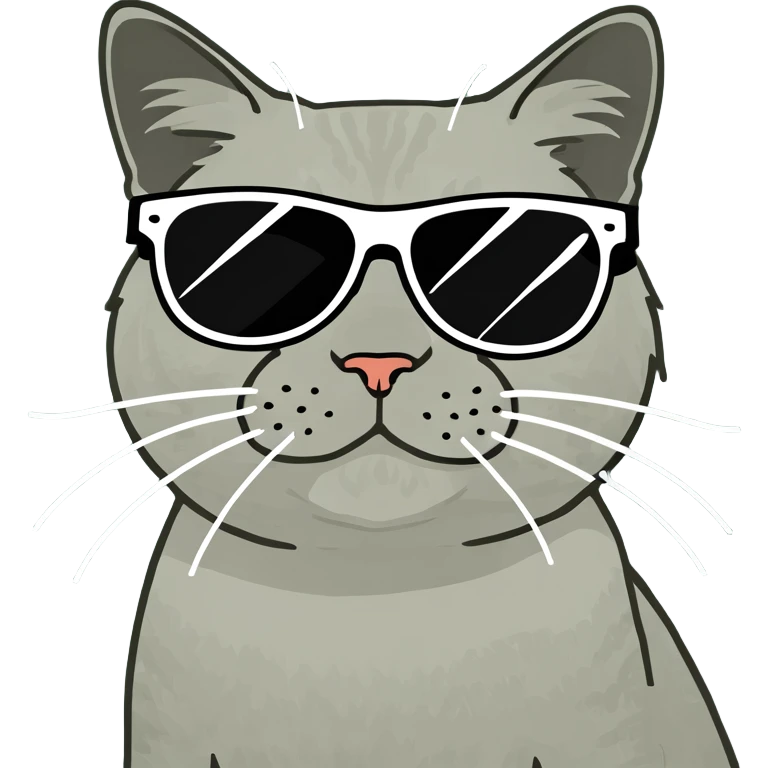 Cat with sunglasses emoji