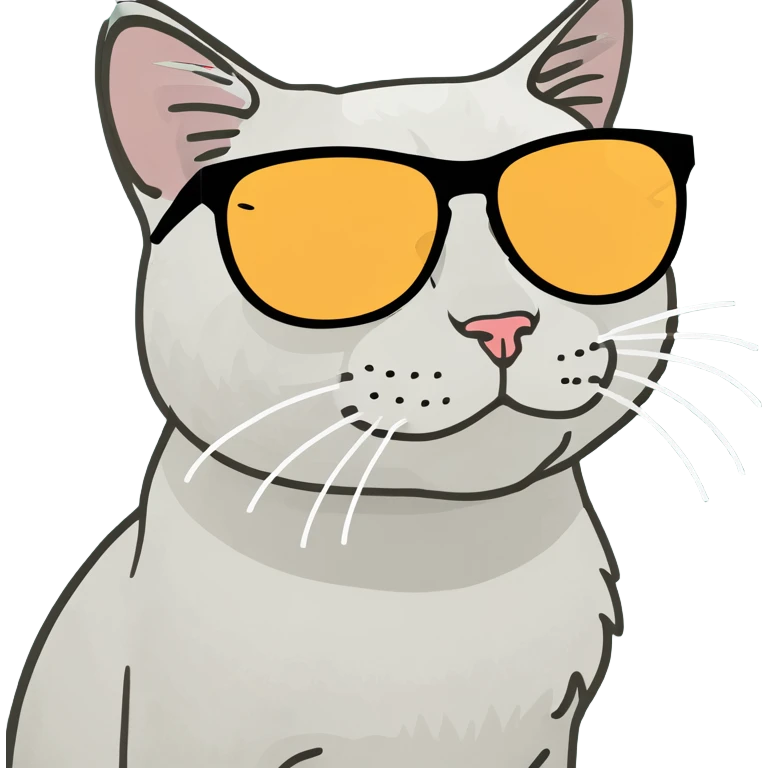 Cat with sunglasses emoji