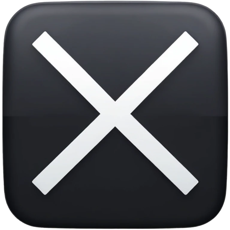 Crossed out symbol, x mark in a square emoji