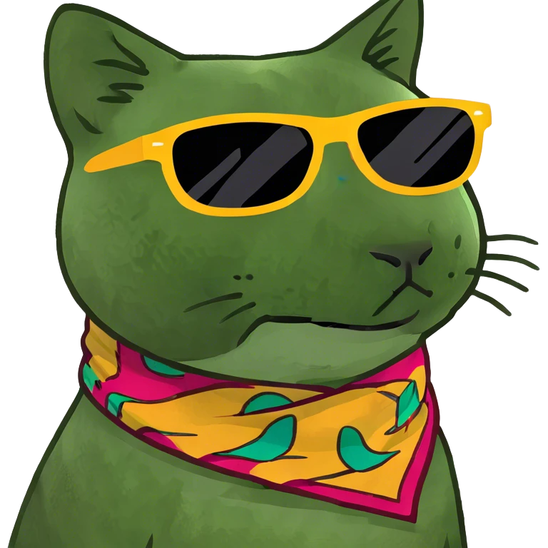 Cat with sunglasses emoji