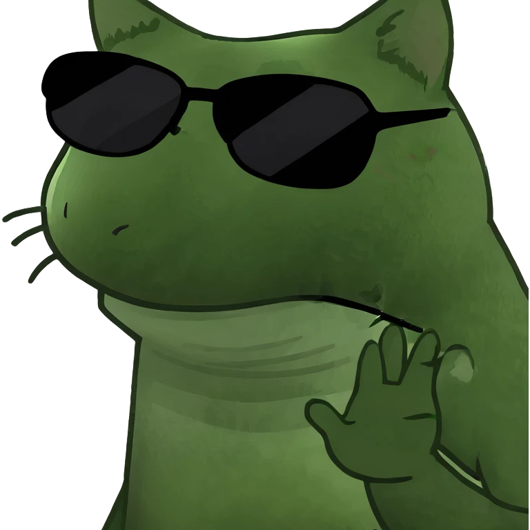 Cat with sunglasses emoji
