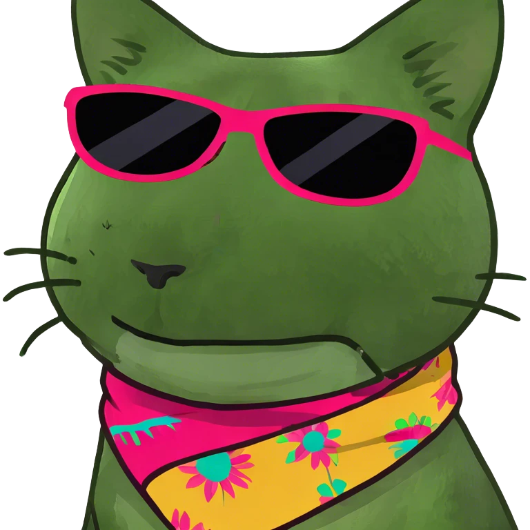 Cat with sunglasses emoji