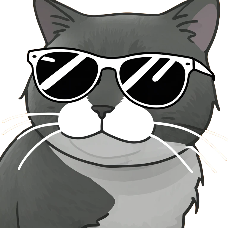 Cat with sunglasses emoji