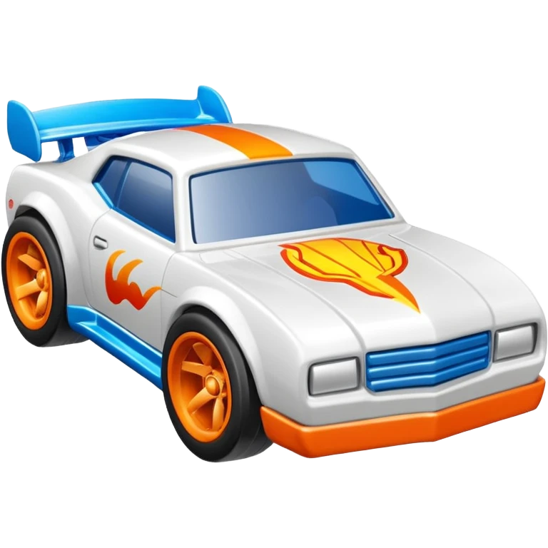 Машинка HotWheels белого цвета в классической упаковке HotWheels. emoji