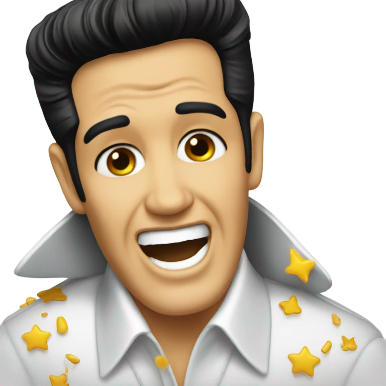 Elvis laughing and crying  emoji