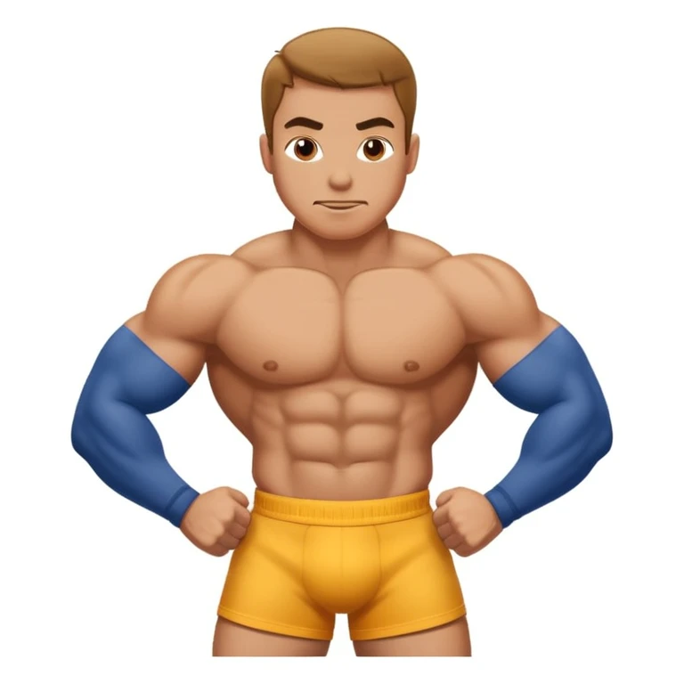 Man flexing his glutes emoji