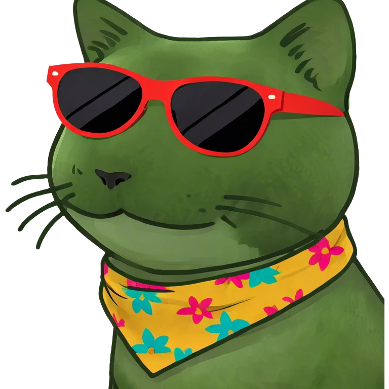 Cat with sunglasses emoji