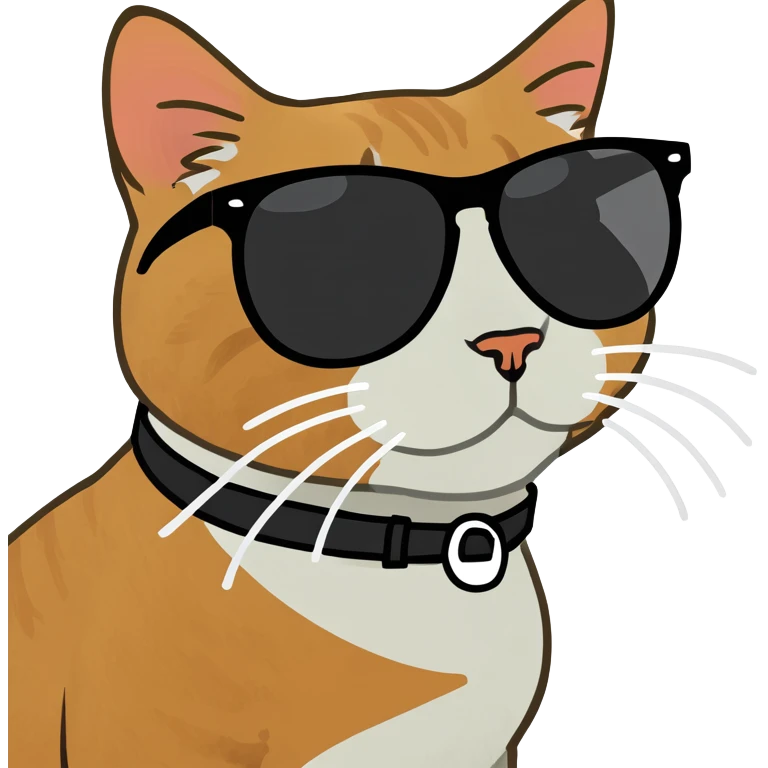 Cat with sunglasses emoji
