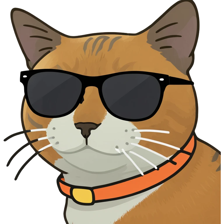 Cat with sunglasses emoji