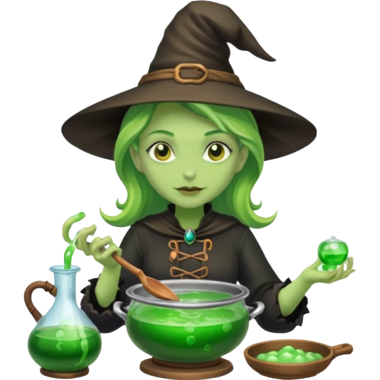 green witch cooking potion emoji