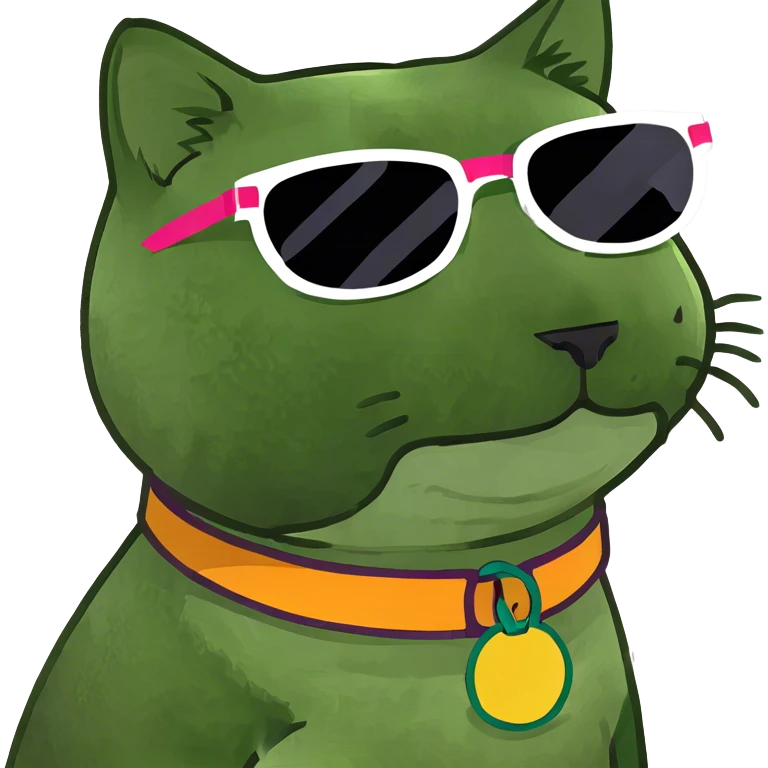 Cat with sunglasses emoji