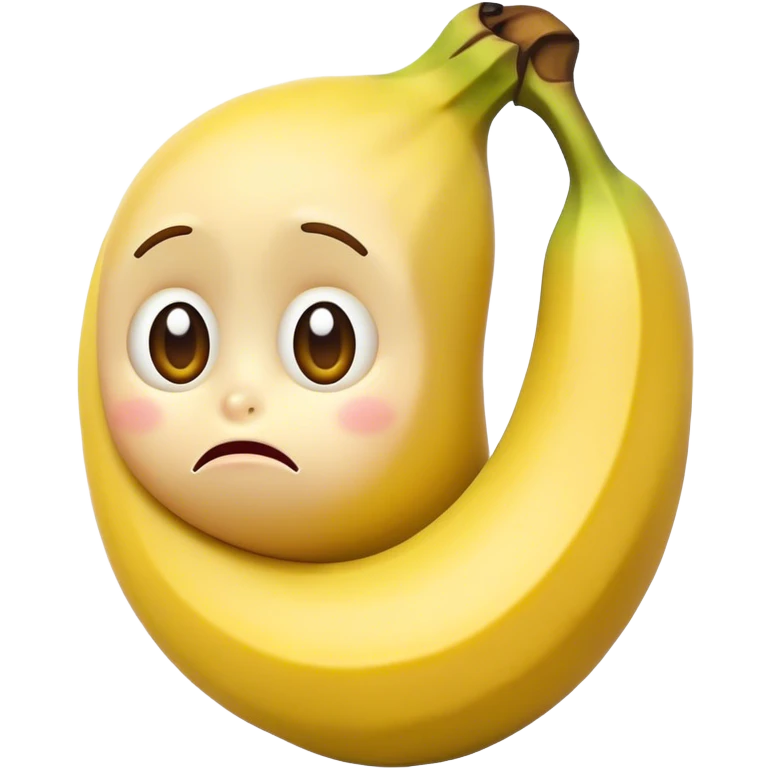 Cute sad banana emoji