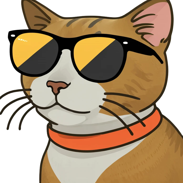 Cat with sunglasses emoji