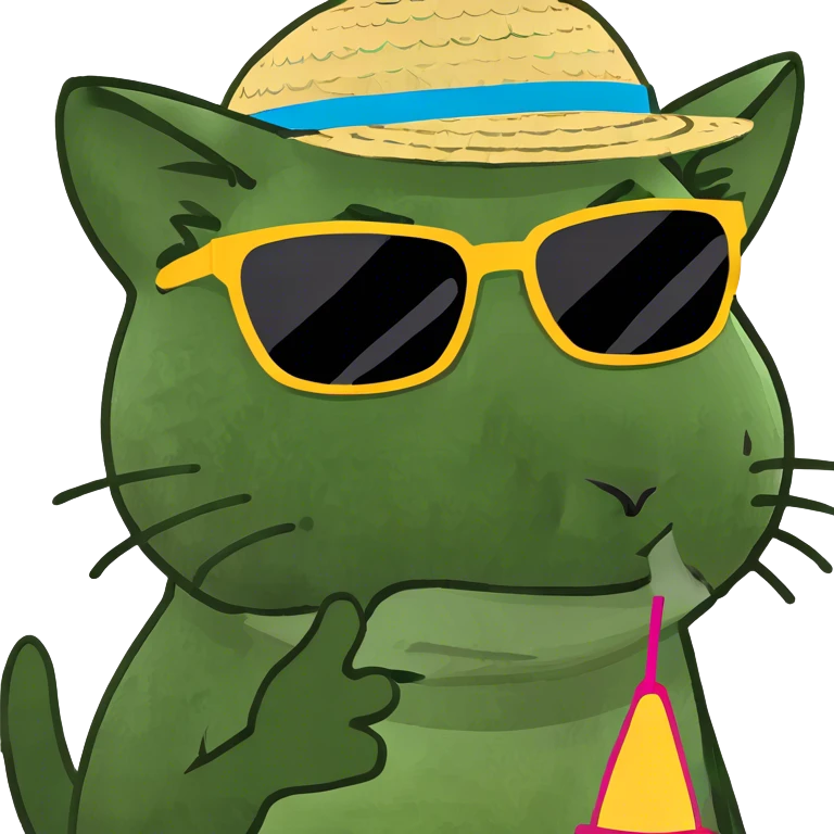 Cat with sunglasses emoji