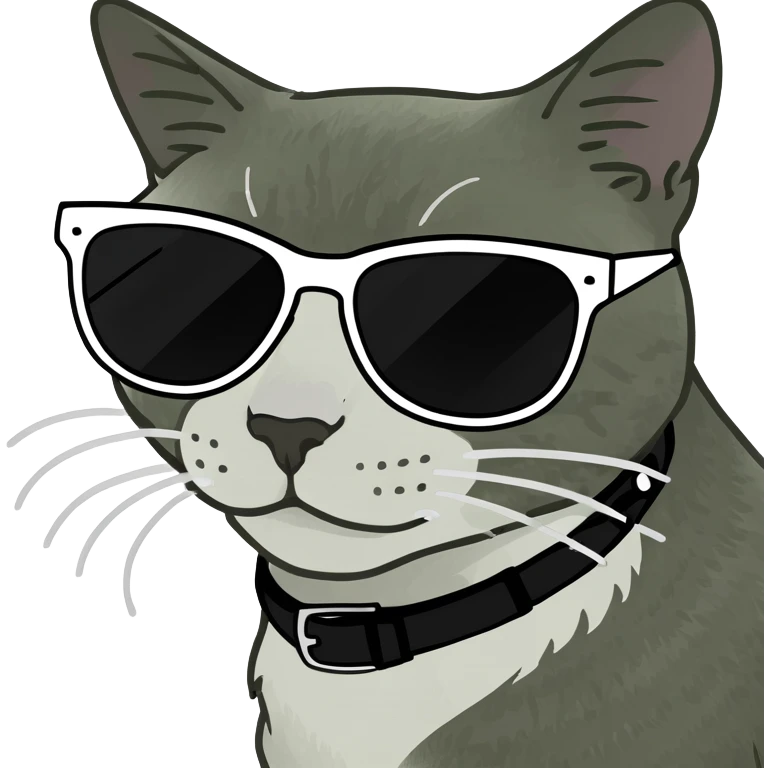Cat with sunglasses emoji