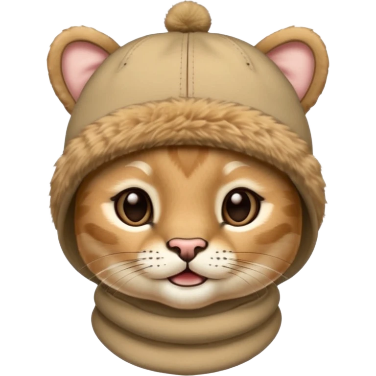 puma wearing a baby hat emoji