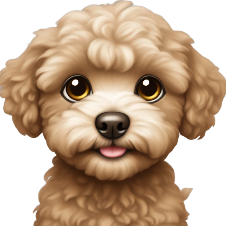Brown maltipoo puppy  emoji