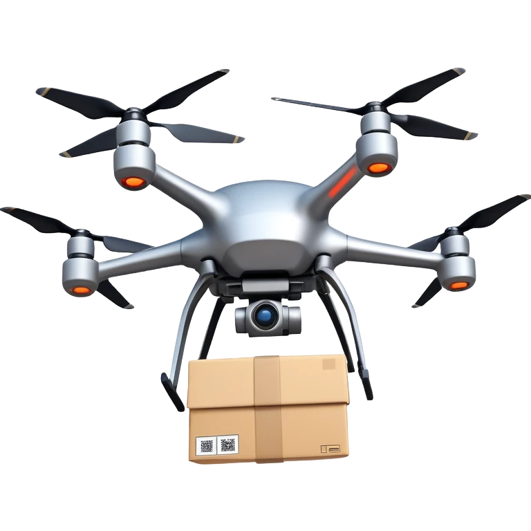 delivery drone with package emoji