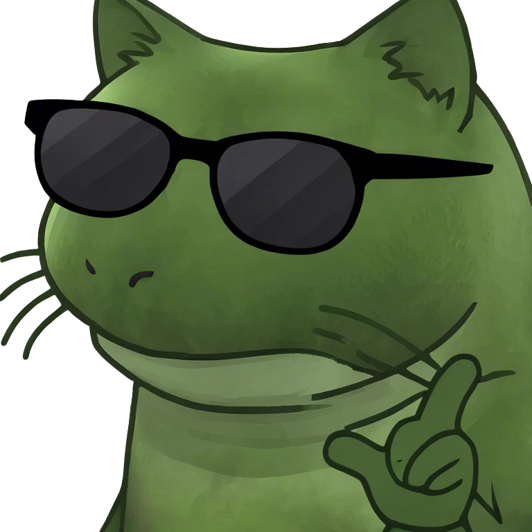 Cat with sunglasses emoji