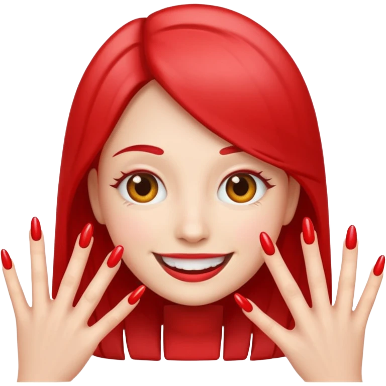 Smile emoji with nails emoji