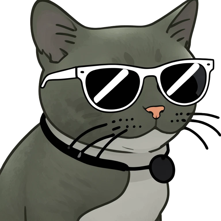 Cat with sunglasses emoji