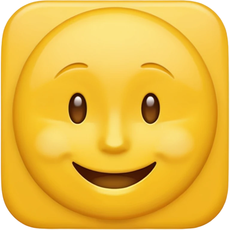 Emoji, yellow round smiling face, closed mouth emoji