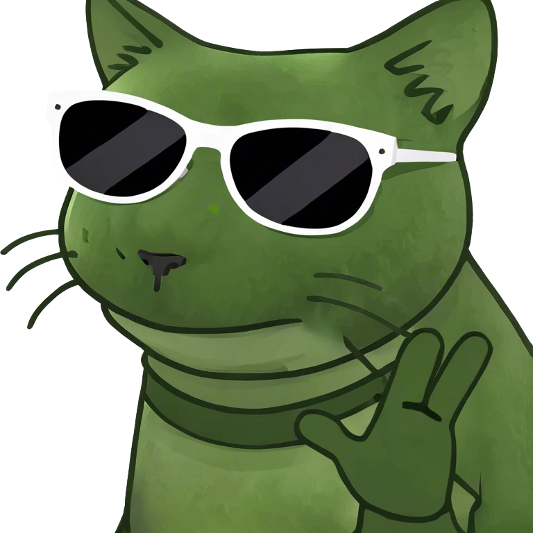 Cat with sunglasses emoji