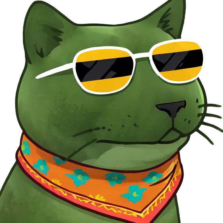 Cat with sunglasses emoji