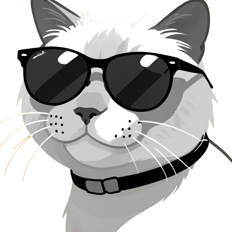 Cat with sunglasses emoji