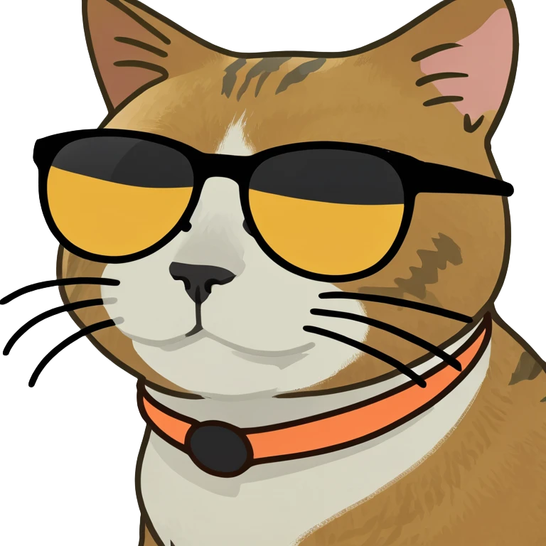 Cat with sunglasses emoji