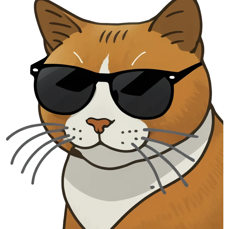 Cat with sunglasses emoji