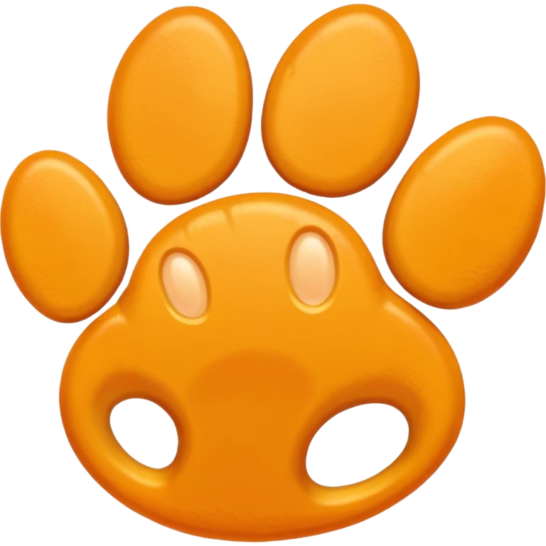 a very light pale pastel yellow-orange pawprint emoji