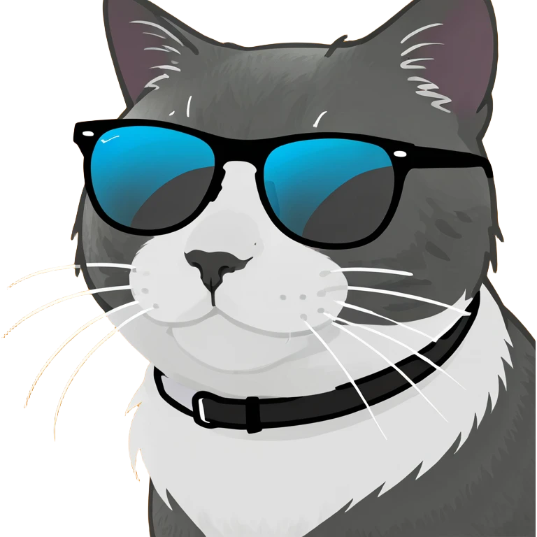 Cat with sunglasses emoji