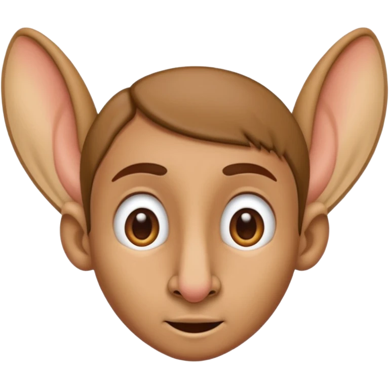 شخص اذنية كبار وخشمه كبي، emoji