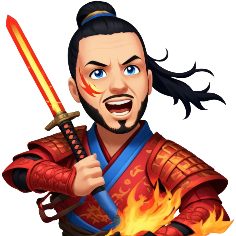 Fire-Wielding Samurai emoji