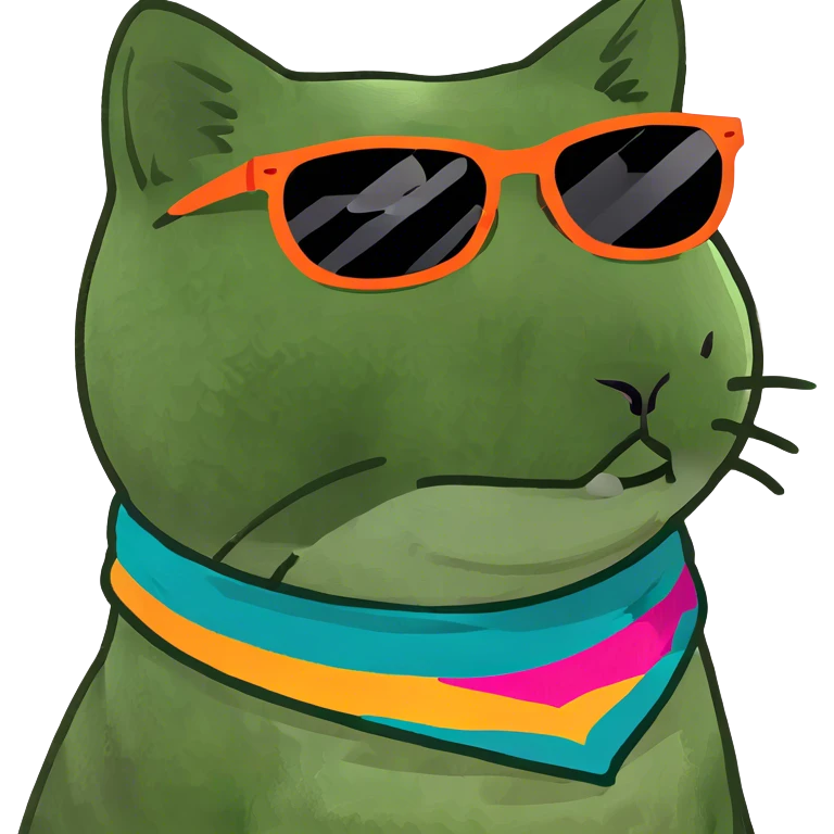 Cat with sunglasses emoji