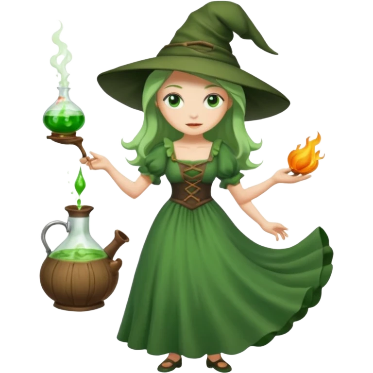 green witch cooking potion emoji