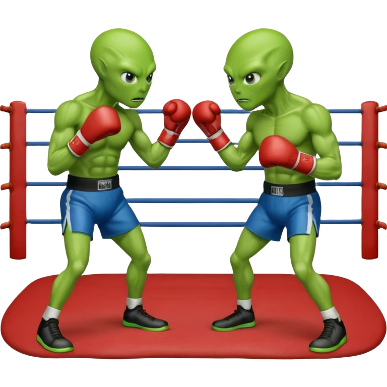 two aliens boxing
 emoji