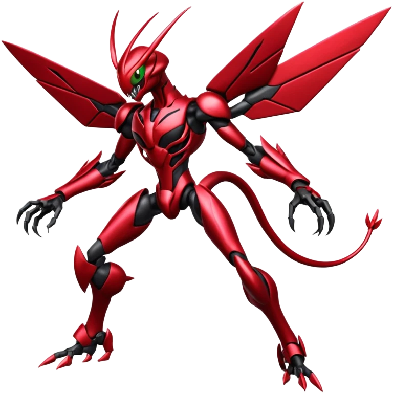 Venom-Cyberbug-Genesect-Vikavolt-Darkrai-Scizor-fusion, full body emoji