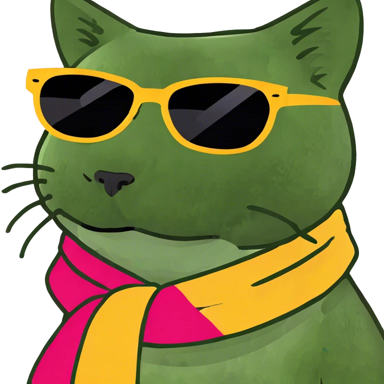 Cat with sunglasses emoji